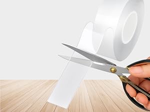 Zulaxy Double Sided Tape Heavy Duty for Wall, Strong Adhesive Transparent Nano Tape 3 Meter | Multipurpose Mounting Tape for Home, Office & Car Without Peeling Paint (Pack of 1)