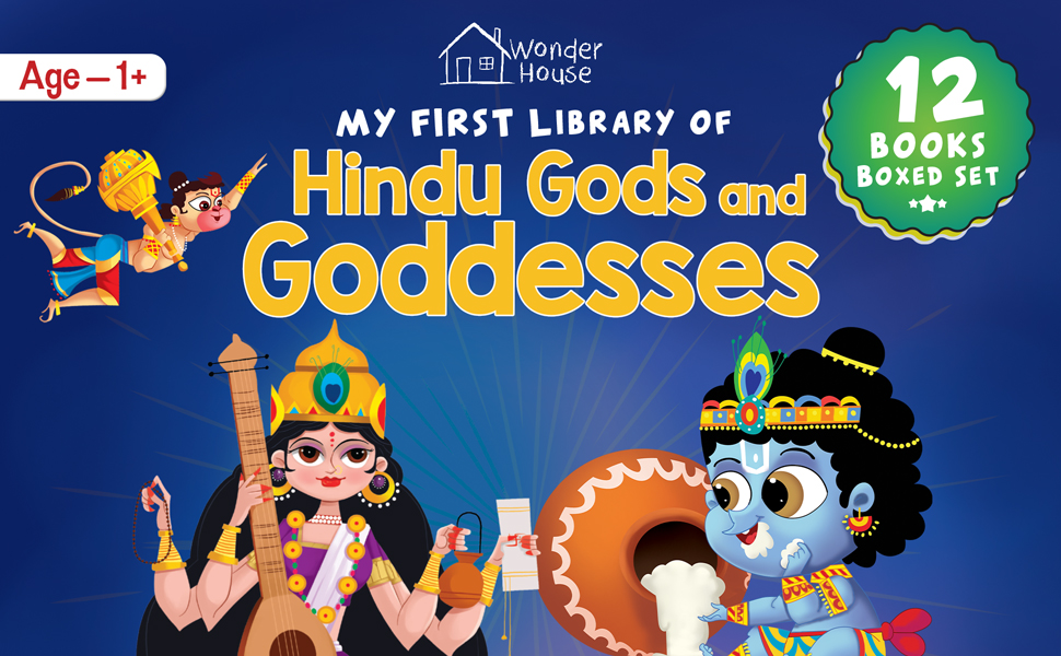 My First Library Of Hindu Gods And Goddesses (12 Board Book Set) Age 2–6 Years | Illustrated Spiritual Stories | Indian Mythology | Ganesha | Krishna | Shiva & More | Early Learning | Latest Edition