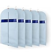 SOLSTICE Hanging Cotton Saree Covers/Bags of 30 x 18 (Inches) For Clothes Storage, Wardrobe Organizer (Hangers Are NOT Included) (Single Pocket - Pack of 6)