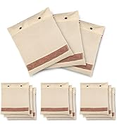 SOLSTICE Hanging Cotton Saree Covers/Bags of 30 x 18 (Inches) For Clothes Storage, Wardrobe Organizer (Hangers Are NOT Included) (Single Pocket - Pack of 6)