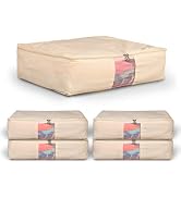 SOLSTICE Hanging Cotton Saree Covers/Bags of 30 x 18 (Inches) For Clothes Storage, Wardrobe Organizer (Hangers Are NOT Included) (Single Pocket - Pack of 6)