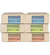SOLSTICE Hanging Cotton Saree Covers/Bags of 30 x 18 (Inches) For Clothes Storage, Wardrobe Organizer (Hangers Are NOT Included) (Single Pocket - Pack of 6)