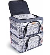 SOLSTICE Hanging Cotton Saree Covers/Bags of 30 x 18 (Inches) For Clothes Storage, Wardrobe Organizer (Hangers Are NOT Included) (Single Pocket - Pack of 6)