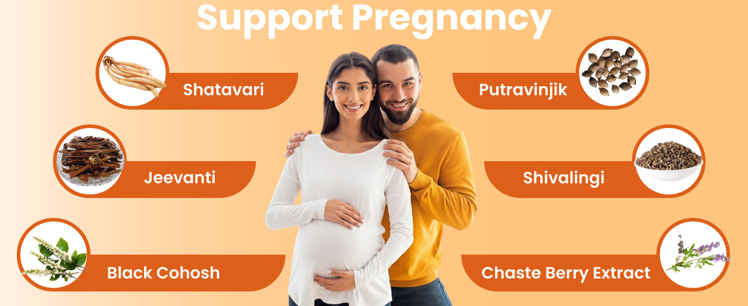 ZEROHARM Narie Fertility Formula Tablets | Natural Conception | Healthy Pregnancy | Prevents Pregnancy Complications | Shatavari, Jivanti, Shivalingi, Chaste Berry & Black Cohosh | 60 Veg Tablets