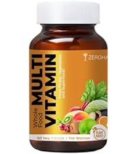 ZEROHARM Multivitamin Tablets for Women | Whole Foods with Vitamin A, B, C, D, Biotin, Iron, Zinc & Selenium | Boosts Energy, Immunity, Radiance, Hair, Skin, Bones & Overall Wellness | 60 Tablets