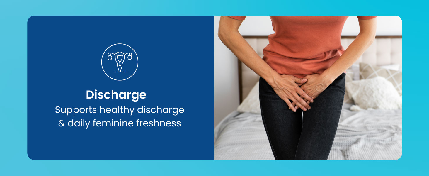 ZEROHARM Narie White Discharge Capsules for Women | Nano formulated Cranberry, D-Mannose, Hibiscus & Probiotics | Vaginal Discharge Capsules | Supports pH Balance, Intimate Odour Control | 60 Capsules