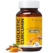 ZEROHARM Holistic Curcumin Capsules 1350mg | 95% Curcuminoids with Piperine & Black Pepper | High Absorption Turmeric Curcumin Supplement for Joint, Immunity & Inflammation Support | 90 Capsules