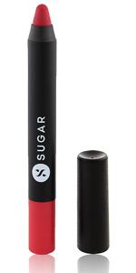 SUGAR Cosmetics Matte As Hell Crayon Lipstick for Indian Skin | Long Lasting Matte Lipstick | Smudge Proof Lip Crayon with Sharpener | 12Hr Wear | 2.8gm - 04 Holly Golightly