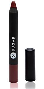 SUGAR Cosmetics Matte As Hell Crayon Lipstick for Indian Skin | Long Lasting Matte Lipstick | Smudge Proof Lip Crayon with Sharpener | 12Hr Wear | 2.8gm - 04 Holly Golightly