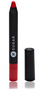 SUGAR Cosmetics Matte As Hell Crayon Lipstick for Indian Skin | Long Lasting Matte Lipstick | Smudge Proof Lip Crayon with Sharpener | 12Hr Wear | 2.8gm - 04 Holly Golightly