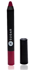 SUGAR Cosmetics Matte As Hell Crayon Lipstick for Indian Skin | Long Lasting Matte Lipstick | Smudge Proof Lip Crayon with Sharpener | 12Hr Wear | 2.8gm - 04 Holly Golightly