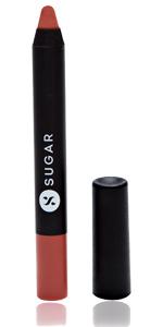 SUGAR Cosmetics Matte As Hell Crayon Lipstick for Indian Skin | Long Lasting Matte Lipstick | Smudge Proof Lip Crayon with Sharpener | 12Hr Wear | 2.8gm - 04 Holly Golightly