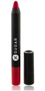 SUGAR Cosmetics Matte As Hell Crayon Lipstick for Indian Skin | Long Lasting Matte Lipstick | Smudge Proof Lip Crayon with Sharpener | 12Hr Wear | 2.8gm - 04 Holly Golightly