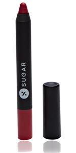 SUGAR Cosmetics Matte As Hell Crayon Lipstick for Indian Skin | Long Lasting Matte Lipstick | Smudge Proof Lip Crayon with Sharpener | 12Hr Wear | 2.8gm - 04 Holly Golightly