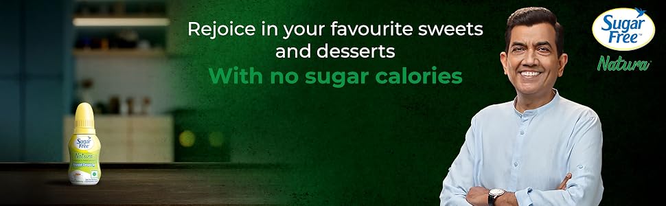 Sugar Free Natura, Drops 10ml | Equivalent to Sweetness from 1Kg Sugar | 100% Safe| Scientifically Proven & Tested|Sweet like Sugar but with zero calories|