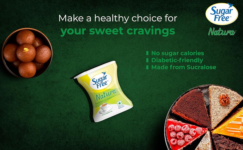 Sugar Free Natura, 500 Pellets|100% Safe| Scientifically Proven & Tested|Sweet like Sugar but with zero calories| 42.5g