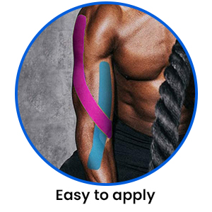 Boldfit Kinesiology Tape for Physiotherapy Kinesio Tape for Sports Injury Pain Relief Muscle Tape for Shoulder, Wings, Arms, Ankle K Taping Waterproof Athletic Tape for Pain Support -2 Inch Beige