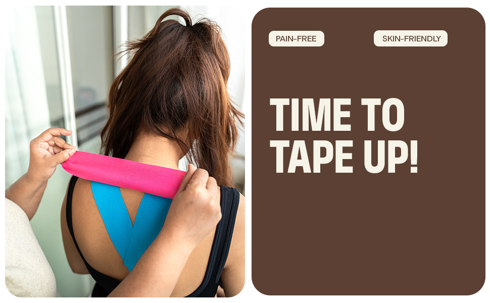 Boldfit Kinesiology Tape for Physiotherapy Kinesio Tape for Sports Injury Pain Relief Muscle Tape for Shoulder, Wings, Arms, Ankle K Taping Waterproof Athletic Tape for Pain Support -2.5 cm Beige