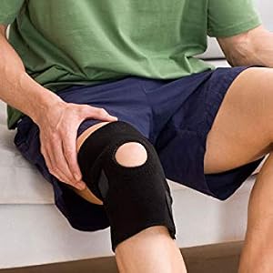 FASHNEX Premium Knee Support Open Patella, Breathable Knee Cap Brace for Arthritis, Pain Relief, Sports for Men & Women (Single Piece / 1 Piece (Not a Pair), (Black), Free Size)