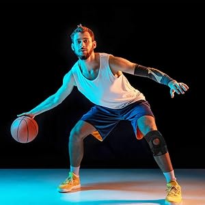 FASHNEX Premium Knee Support Open Patella, Breathable Knee Cap Brace for Arthritis, Pain Relief, Sports for Men & Women (Single Piece / 1 Piece (Not a Pair), (Black), Free Size)