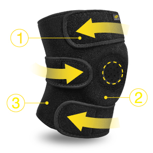 FASHNEX Premium Knee Support Open Patella, Breathable Knee Cap Brace for Arthritis, Pain Relief, Sports for Men & Women (Single Piece / 1 Piece (Not a Pair), (Black), Free Size)
