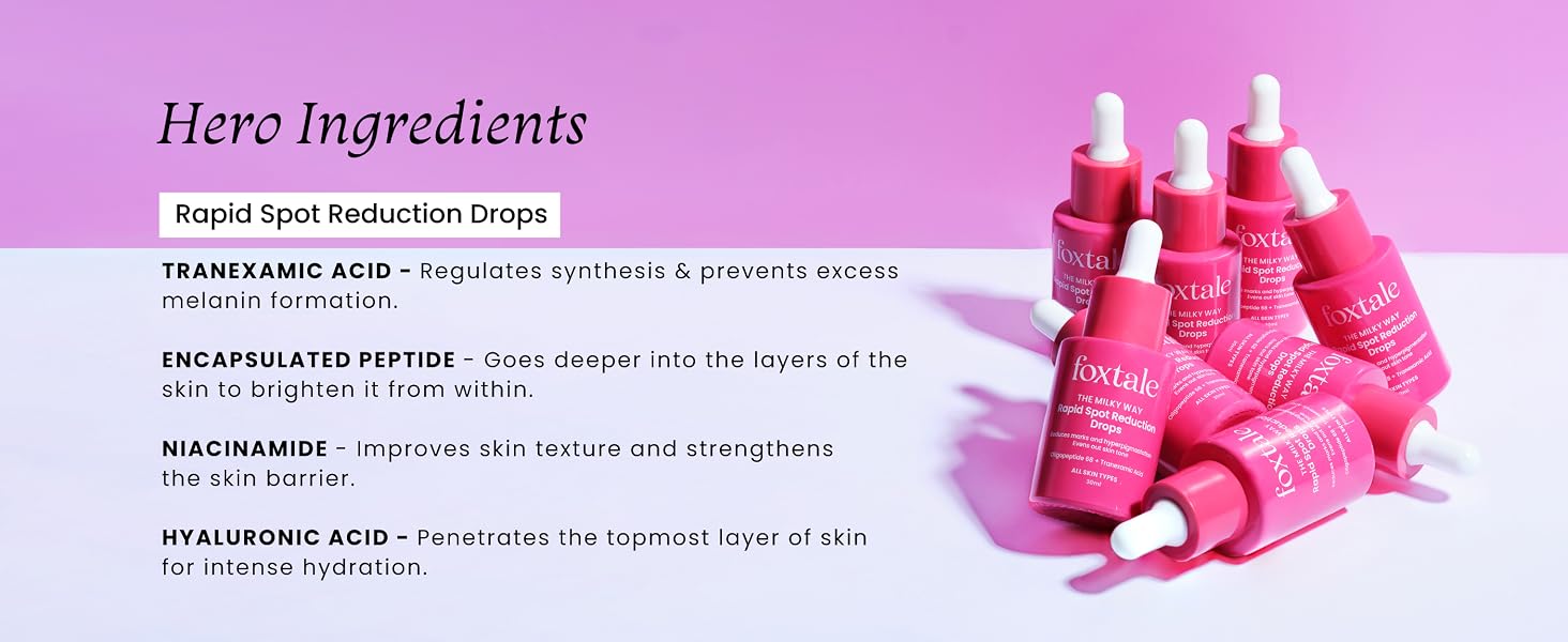Foxtale Depigmentation Booster | Rapid Spot Reduction Drops 30 ml + Vitamin C Face Serum 30 ml