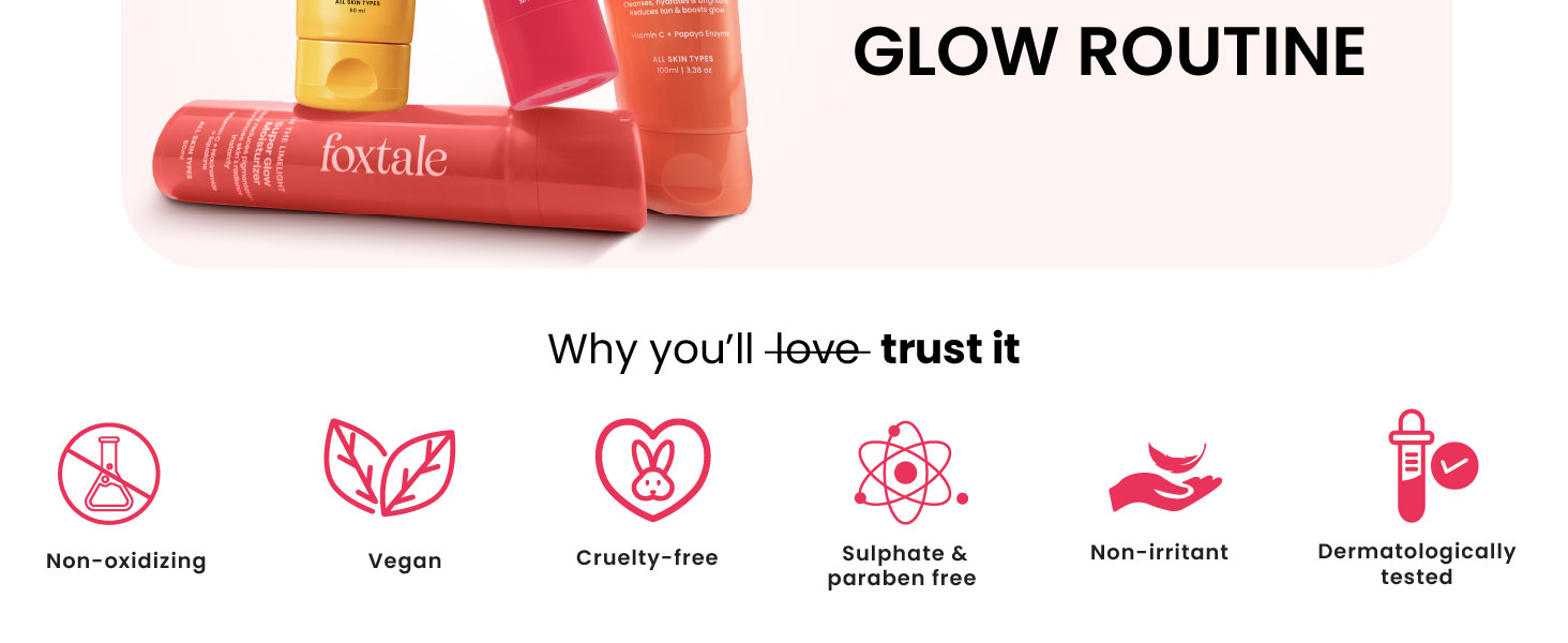 Foxtale 10% Vitamin C-Glutathione Brightening Face Serum for Glowing Skin, Treats Dark Spots, Pigmentation & Dullness, Beginner & Sensitive Skin Friendly | All Skin Types | Women & Men | 30ml