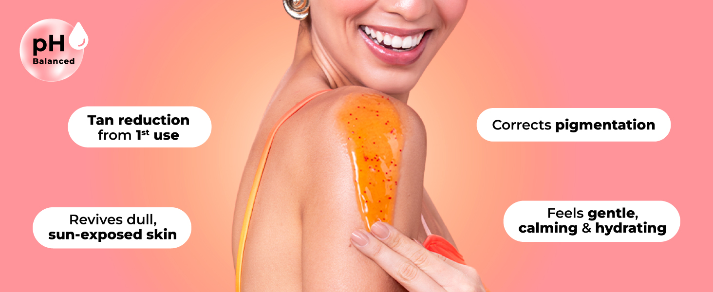 Hula Hoop 8% De-Tan Body Wash by Foxtale | Removes Tan & Reduces Pigmentation | With Niacinamide, Glycolic Acid, & Calendula Extract | For All Skin Types | 250 ml