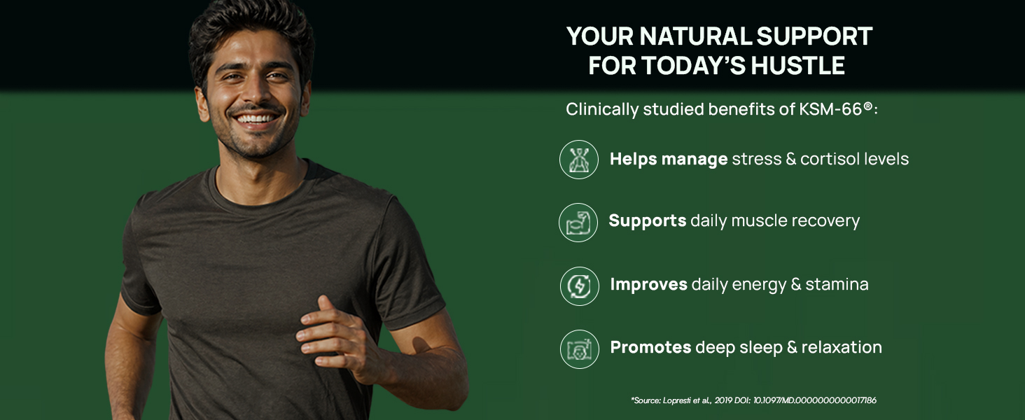 Rasayanam Ashwagandha KSM-66ยฎ | Clinically Proven 600mg Dosage | 5.1% Withanolides for Max Results | 100% Pure Root Extract | Stress Relief, Energy & Recovery Support | Worldโs Strongest Ashwagandha | 60 Capsules