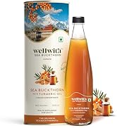Wellwith (Ayuzera) Sea Buckthorn Berry Oil Vegan Omega 7 500mg, 30 Veg HPMC Capsules (Pack of 1), 15-Day Supply | Seabuckthorn Capsules rich In Omega 3, 6, 7 & 9 For Muscle, Bone, Heart & Skin