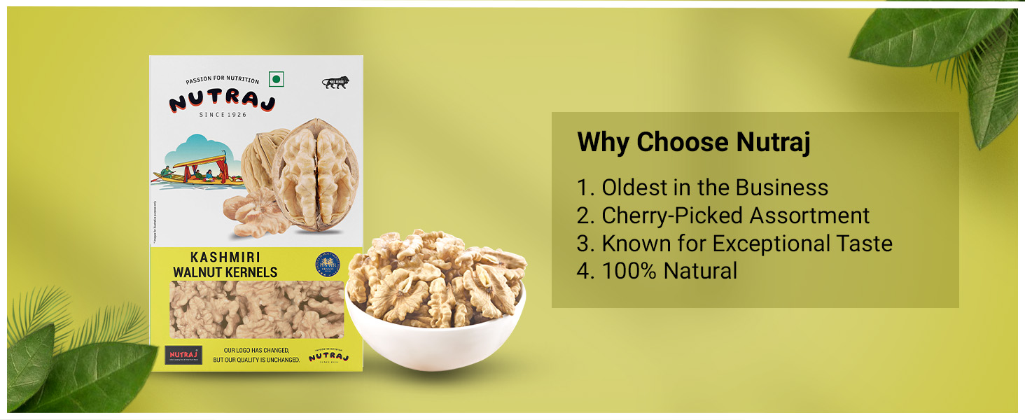 Nutraj Kashmiri Walnut Kernels 250g Without Shell | Akhrot Giri | Dry Fruits | Nuts