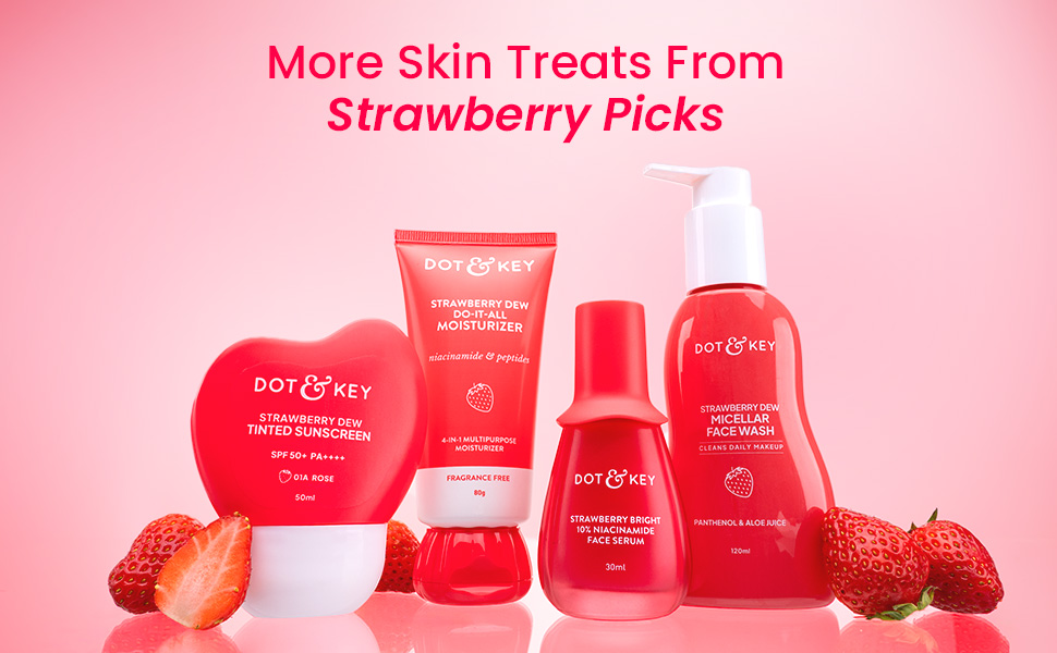 Dot & Key Strawberry Dew Tinted Sunscreen In-Vivo Tested SPF 50+ PA++++ With New-Age UV Filters, Brightens & Protects Skin, Ultra-light, With Niacinamide, Natural Finish, Non-Sticky|50ml|01-Porcelain