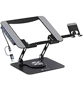 Portronics My Buddy K Portable Laptop Stand with Adjustable Height, Foldable, OverHeating Protection for Laptops & MacBooks (Grey)