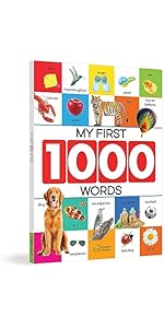 My First 1000 Words For Kids | Age 2–6 Years | Learning Board Book | Vocabulary Building | Children Picture Book | Latest Edition | Alphabet | 123 | Action & Opposite Words | Body Parts | Birds & More