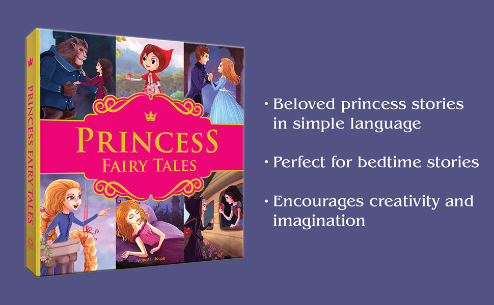 Princess Fairy Tales: Ten Traditional Fairy Tales For Children (Abridged and Retold With Large Font For Easy Reading) 8 Inches X 8 Inches - Hardback