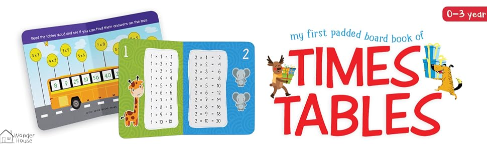 My First Padded Board Book Of Times Table For Kids | Age 6 - 8 Years | Multiplication Tables 1 To 20 | Illustrated Math Learning | Enhance Visual Thinking | Numbers & Arithmetic | Latest Edition