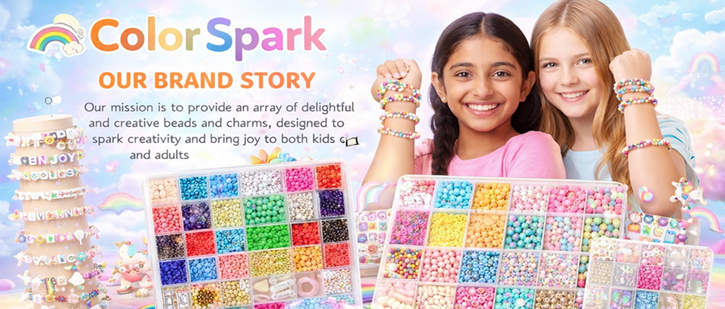 curve creation Bracelet Making Kit for Girls Jewellery Making Kit with Clay Beads Letter Beads Unicorn & Rainbow Charms Crystal Beads Elastic String & Scissors Friendship Bracelet Craft Kit for Kids