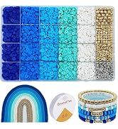 curve creation Bracelet Making Kit for Girls Jewellery Making Kit with Clay Beads Letter Beads Unicorn & Rainbow Charms Crystal Beads Elastic String & Scissors Friendship Bracelet Craft Kit for Kids