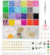 curve creation Bracelet Making Kit for Girls Jewellery Making Kit with Clay Beads Letter Beads Unicorn & Rainbow Charms Crystal Beads Elastic String & Scissors Friendship Bracelet Craft Kit for Kids