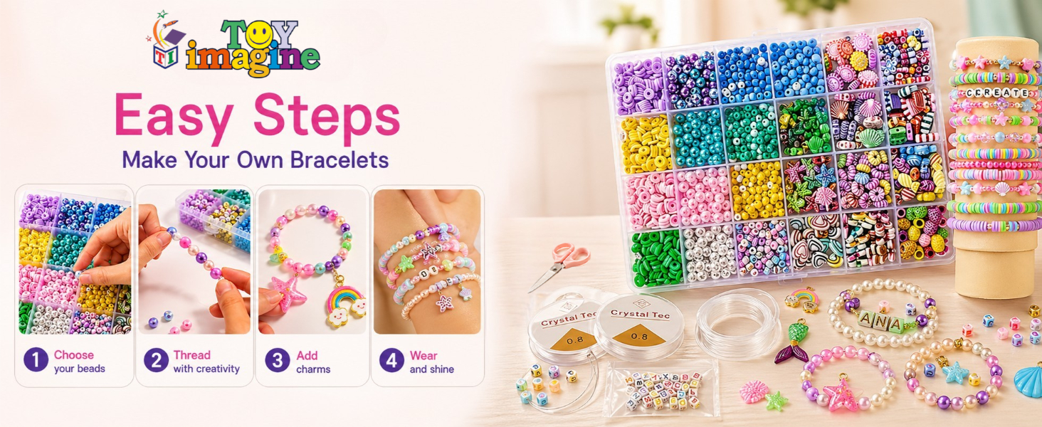 Toy Imagine DIY Bracelet Making Kit for Girls