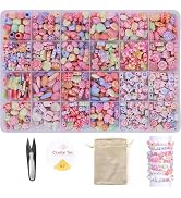 Ambitieux Children Jewelry Making Craft Bracelet Kits set for Kids - DIY 24 Compartment Box, 400+ Colorful Beads, Ear Hangings, Lobster Locks & Rings , 8 Pcs of Charms With Accessories - Birthday Gift for Girls 4 5 6 7 Years Packed in a sturdy corrugated 