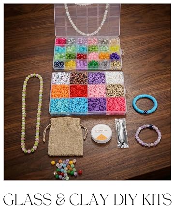 Ambitieux Children Jewelry Making Craft Bracelet Kits set for Kids - DIY 24 Compartment Box, 400+ Colorful Beads, Ear Hangings, Lobster Locks & Rings , 8 Pcs of Charms With Accessories - Birthday Gift for Girls 4 5 6 7 Years Packed in a sturdy corrugated 