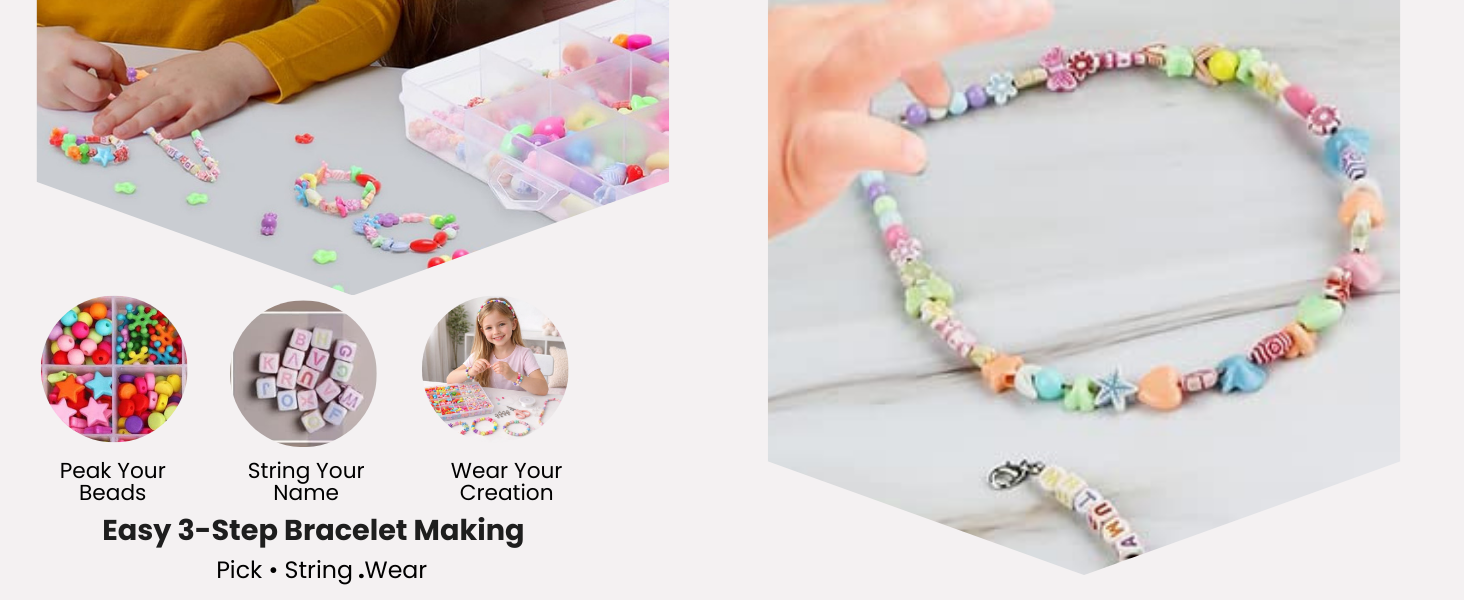 Niwlix Diwali Gift for Kids, Boys & Girls – Bracelet Making Kit, Colorful Jewellery Making Kit for Kids DIY Bead Set Making, Toys for Girls Age 6-12 Years Old Gifts for Girls