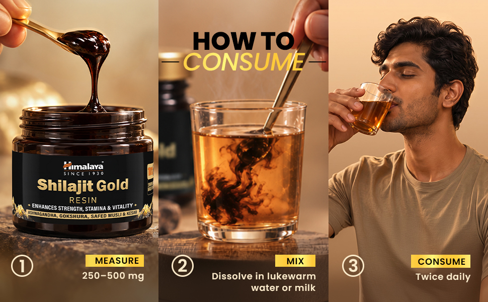 Himalaya Shilajit Gold Resin - 20g | 500mg/Serving | 100% Pure Himalayan Shilajit | Contains 24 Carat Gold + 6 Ayurvedic Herbs | Boosts Energy, Endurance & Muscle Recovery