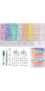 SANNIDHI® 6000pcs Clay Bead Bracelet Making Kit, 24-Color