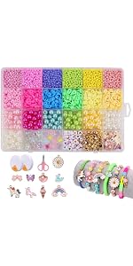 SANNIDHI® 6000pcs Clay Bead Bracelet Making Kit, 24-Color