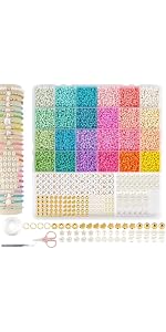 SANNIDHI® 6000pcs Clay Bead Bracelet Making Kit, 24-Color