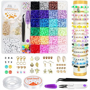 SANNIDHI® 6000pcs Clay Bead Bracelet Making Kit, 24-Color