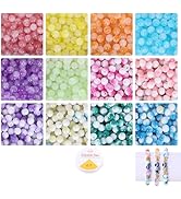 Ambitieux DIY Bracelet Making Kit for Girls – 30 Types of 600+ pcs of Crackle, Jelly & Pearl Beads golden ring in 2 Boxes with Charms, Hooks, 2 Elastic Threads & Cutter – Craft Kit for Kids Age 7-12 Return Gift Idea
