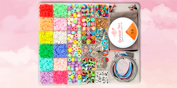 Hudux Clay Beads for Bracelet Making Kit, Heishi Bead for Jewelry Making, Friendship Bracelet Kit, Spacer Beads for Adult Necklace Earring DIY (Unicorn)